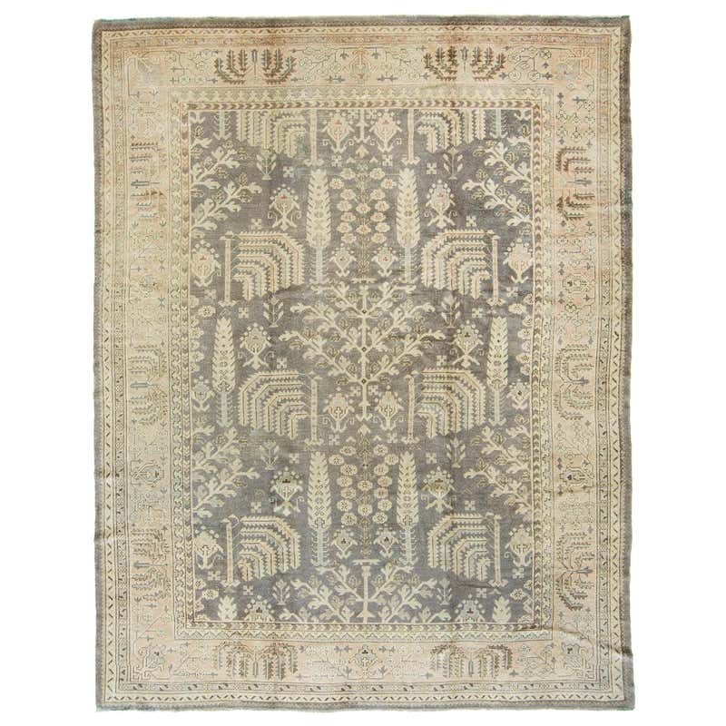 Pushak Rug Antique Turkish Oushak Rug For Sale at 1stDibs