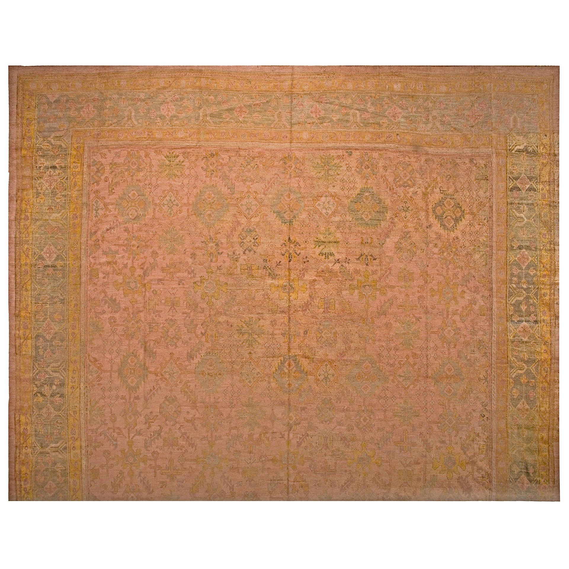 Antiker türkischer Oushak-Teppich 17' 6 Zoll x 18' 0 Zoll 