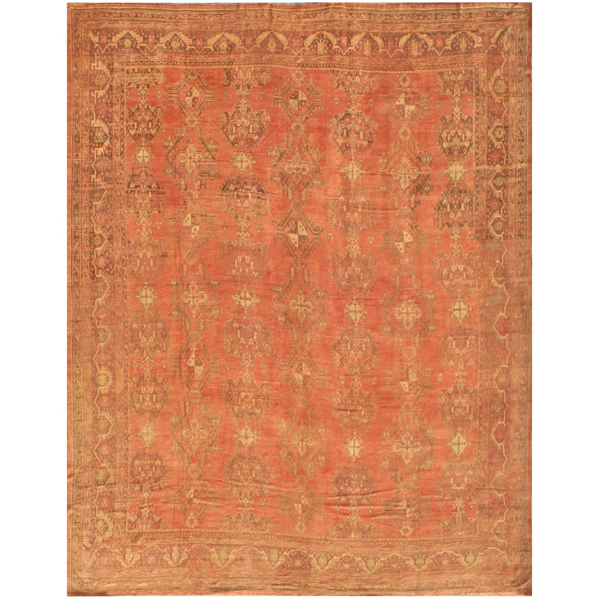 Early 20th Century Turkish Oushak Carpet ( 17' x 19'8" - 218 x 600 ) For Sale