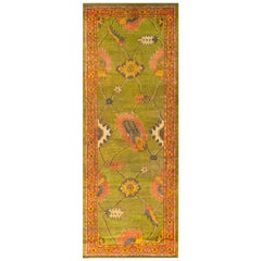 Late 19th Century Turkish Oushak Carpet ( 4'4" x 11'6" - 132 x 350 )