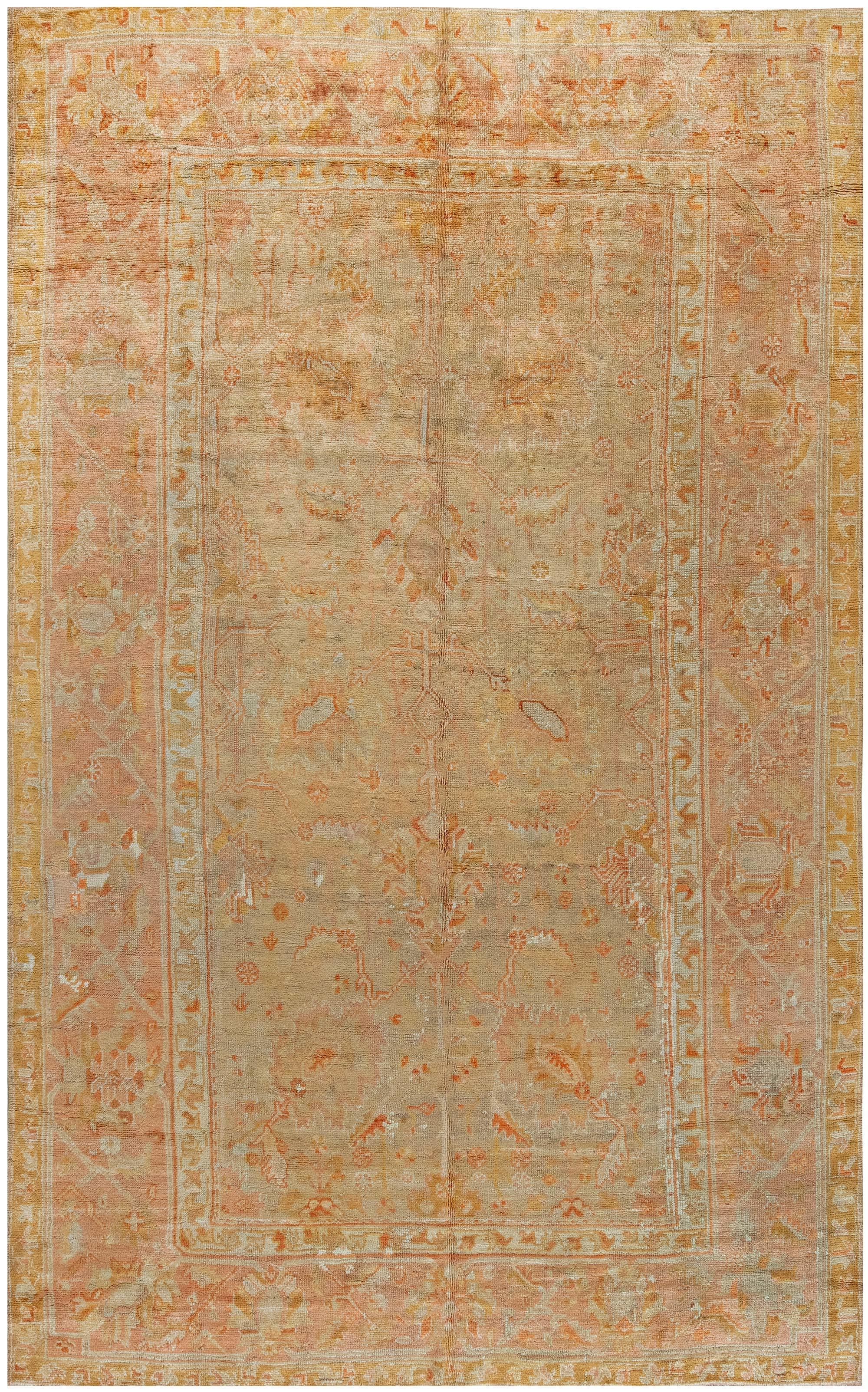 Large New HandKnotted Wool Turkish Oushak Rug For Sale at 1stDibs