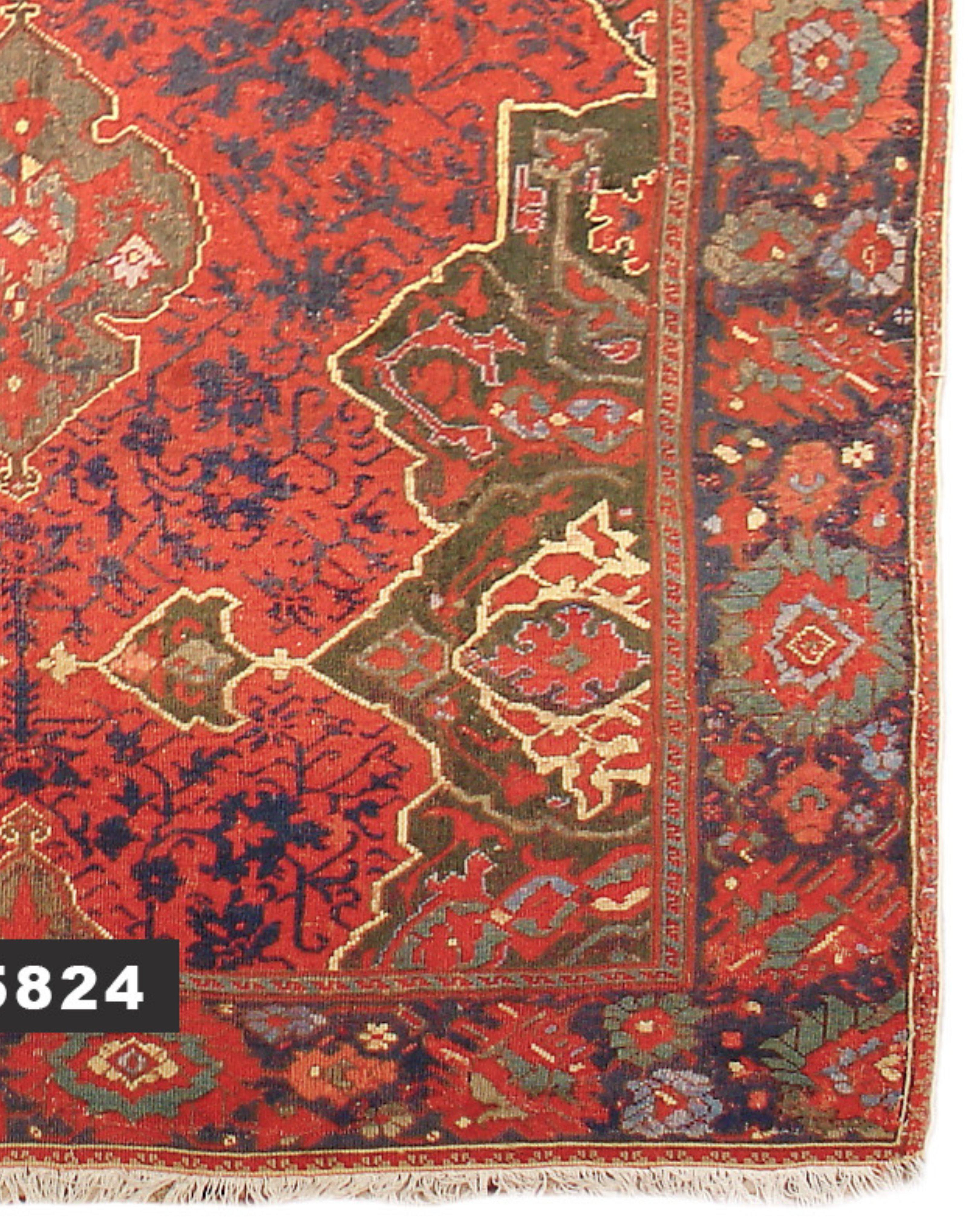Wool Antique Turkish Oushak Rug, Late 17th Century For Sale