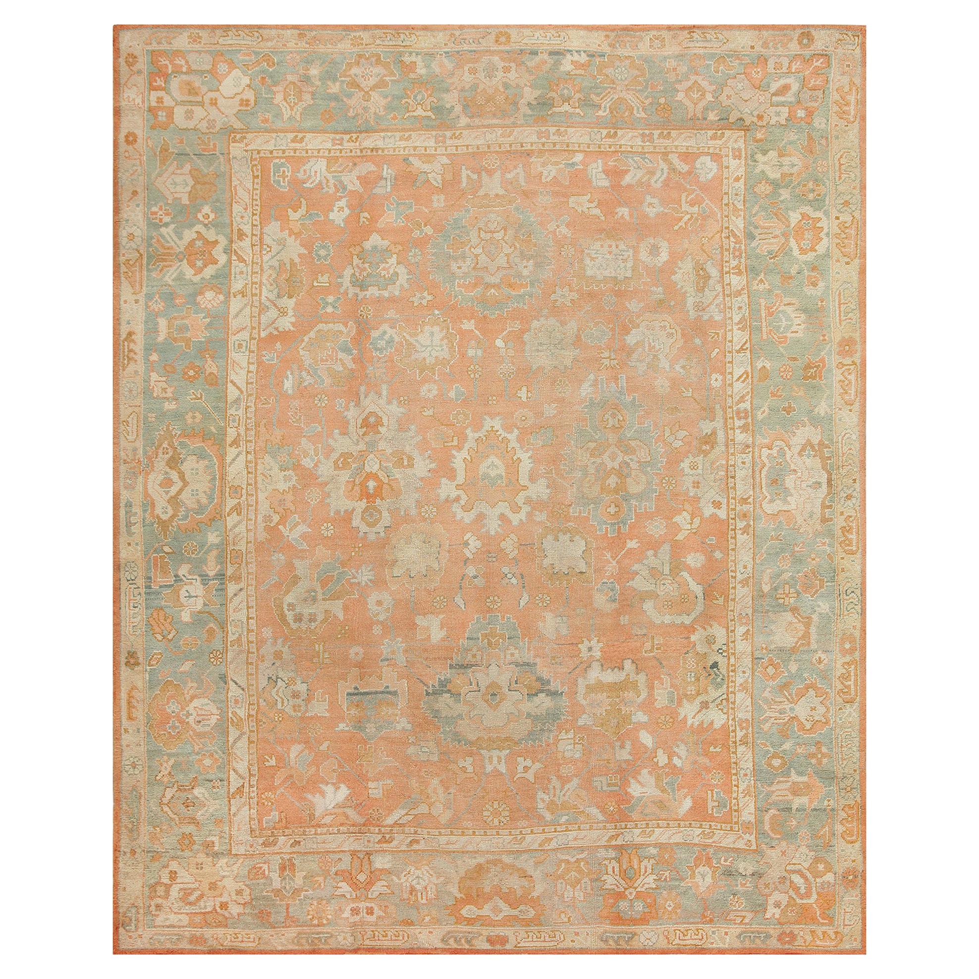 Nazmiyal Collection Antique Turkish Oushak Rug. Size: 11 ft 7 in x 14 ft 7 in