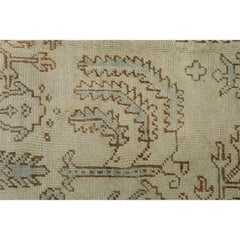 Antiker türkischer Oushak-Teppich - Größe: 11'7 X 9'2