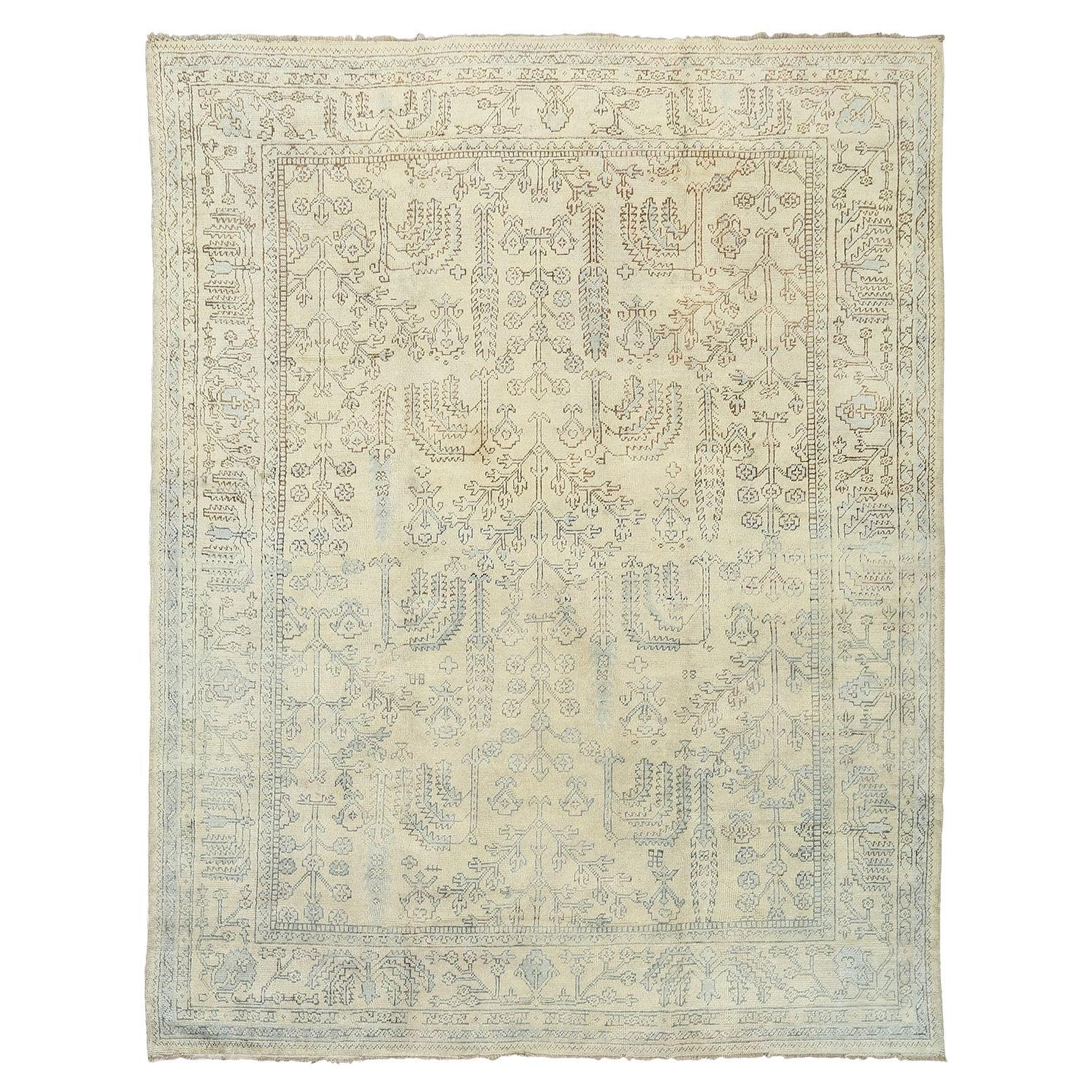 Tapis turc antique Oushak - Taille : 11'7 X 9'2