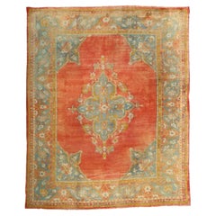 Antique Turkish Oushak Rug - Size: 12'7 X 10'2