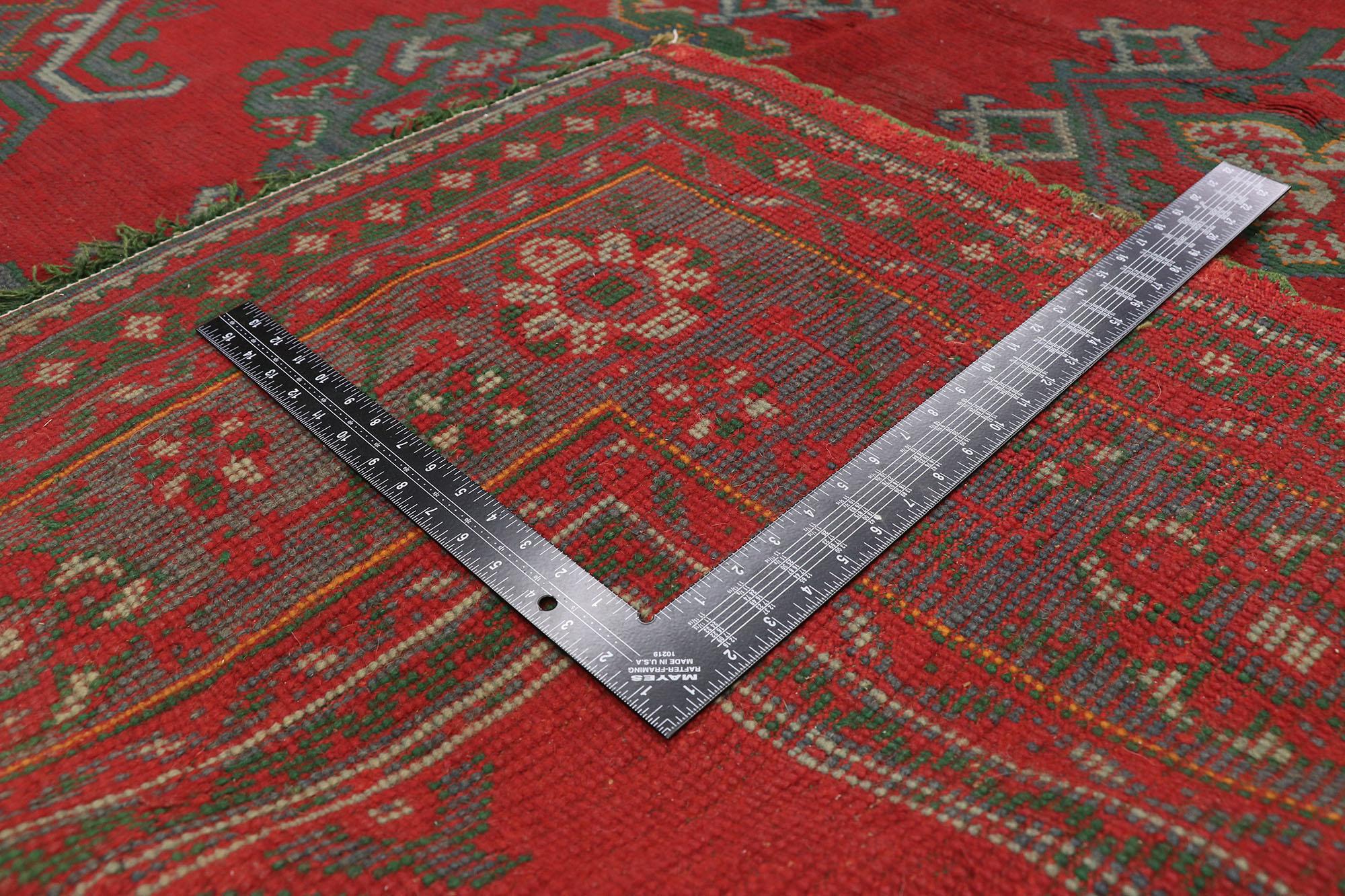 Antique Turkish Oushak Rug, Thomas Eakins Inspired Rug For Sale 4