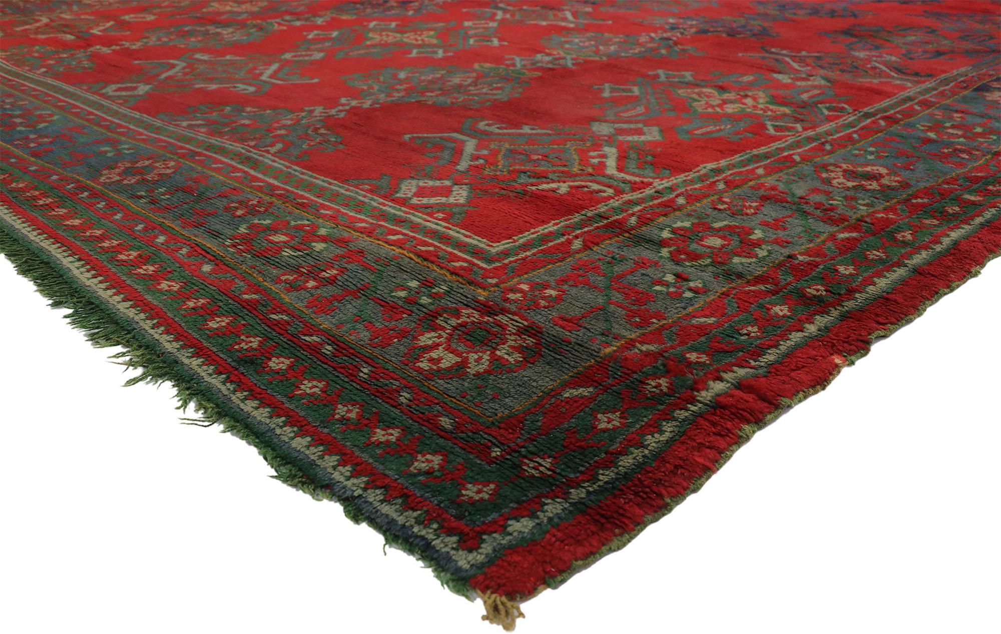 Antique Turkish Oushak Rug, Thomas Eakins Inspired Rug For Sale 2