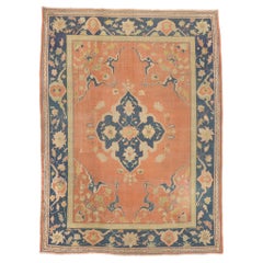 Antique Turkish Oushak Rug, Timeless Appeal Meets Mediterranean Chic