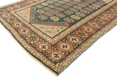 Antique Turkish Oushak Rug with American Colonial Style