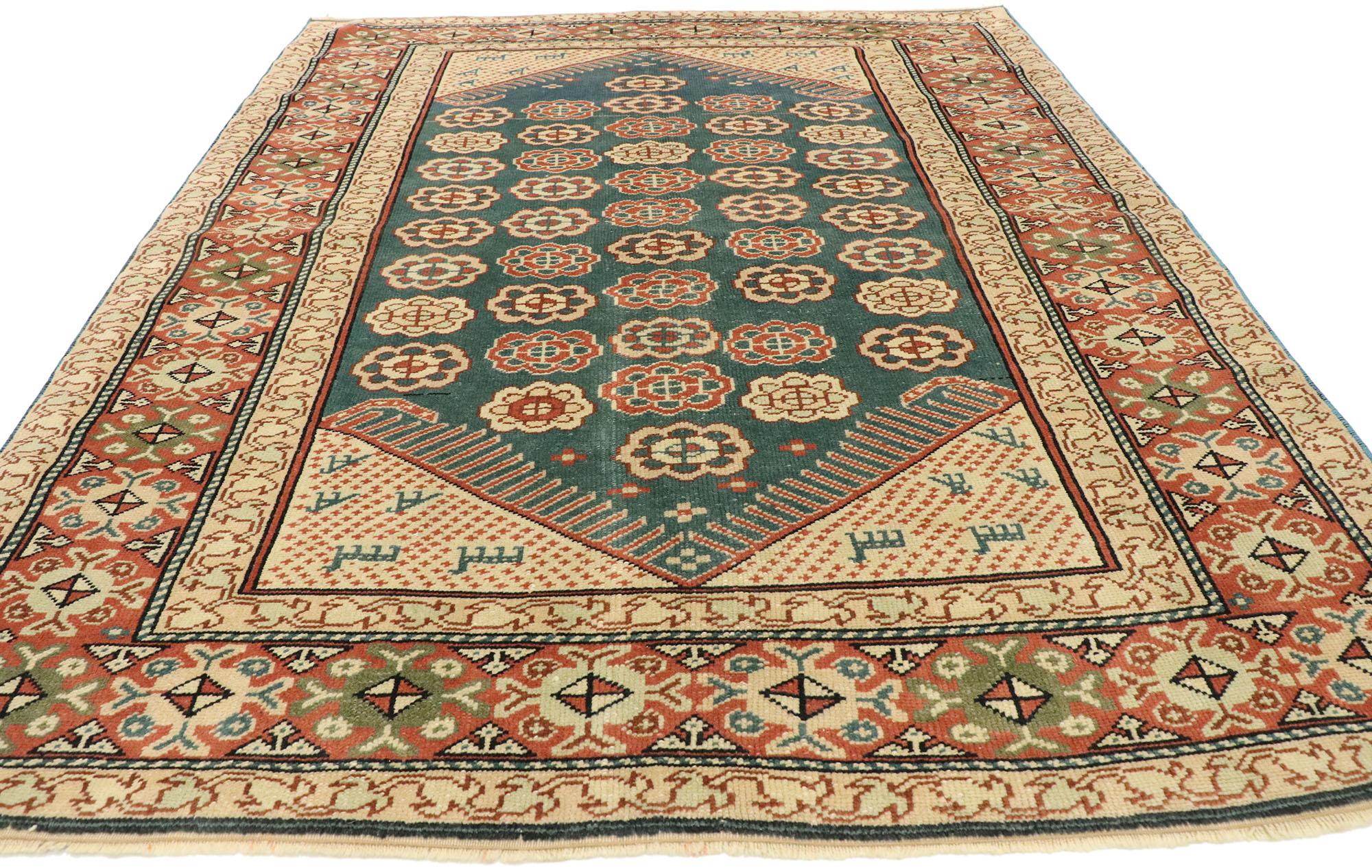 Turc Ancien tapis turc d'Oushak de style colonial américain en vente
