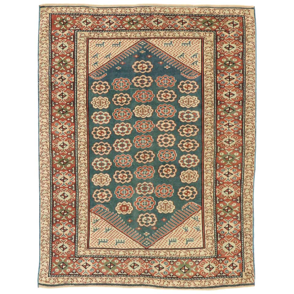 Distressed Antique Turkish Rug with British Colonial Style For Sale at ...