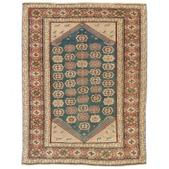 Antique Turkish Oushak Rug with American Colonial Style