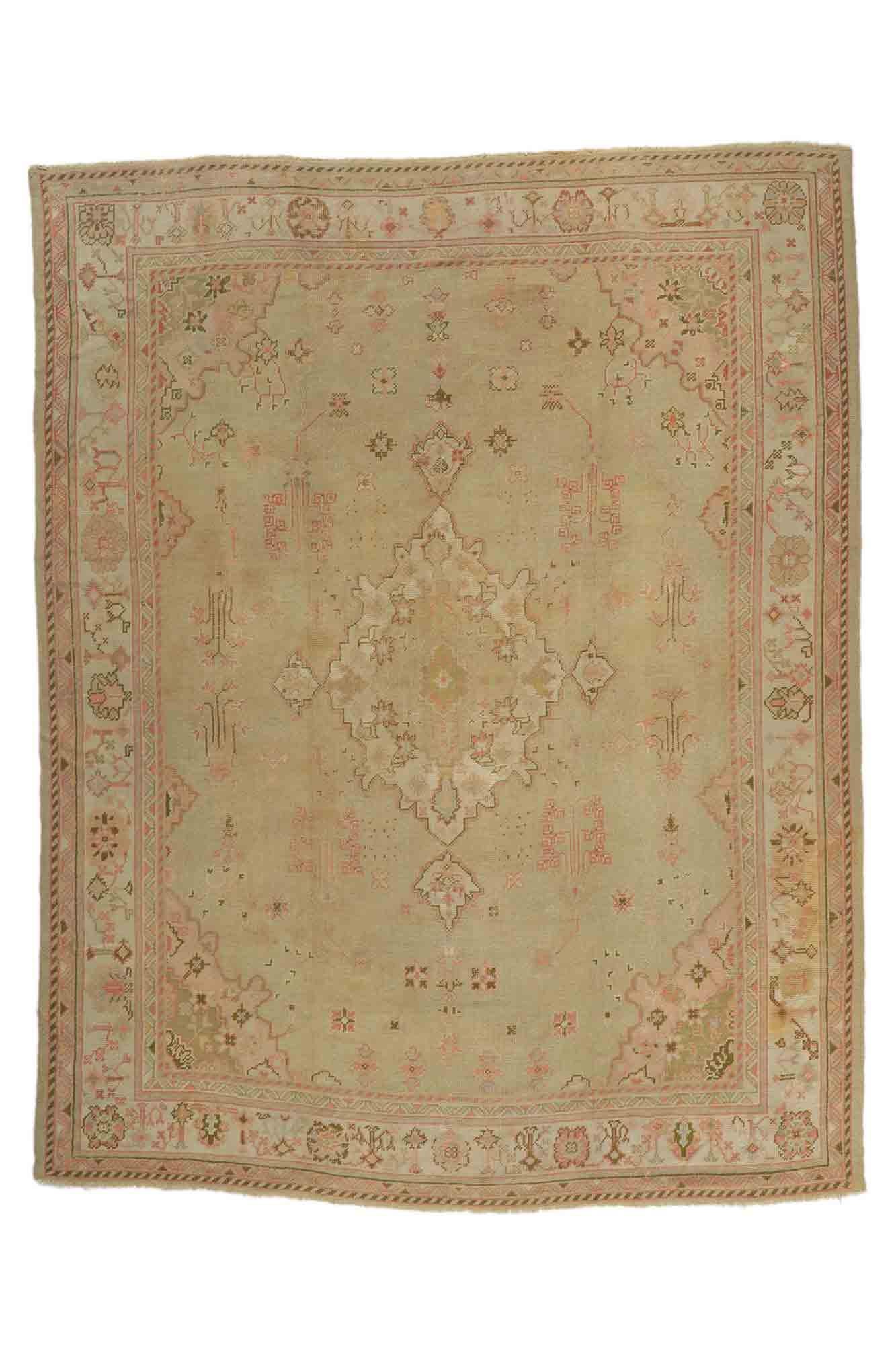 Antique Turkish Oushak Rug with English Country Charm For Sale 4