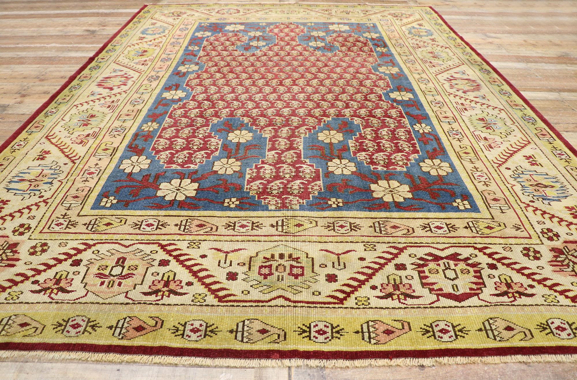 Antiker türkischer Oushak-Teppich, 09'05 x 12'11 (Wolle) im Angebot