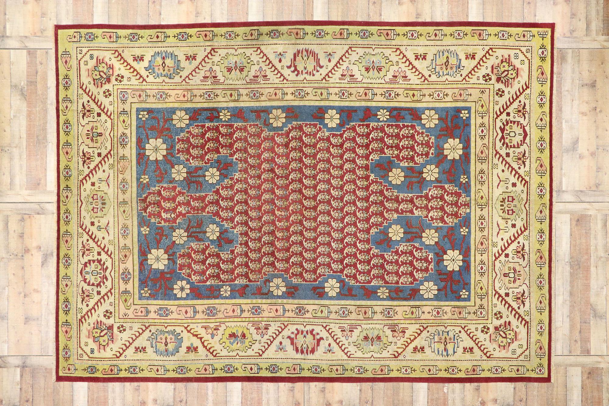 Antiker türkischer Oushak-Teppich, 09'05 x 12'11 im Angebot 1