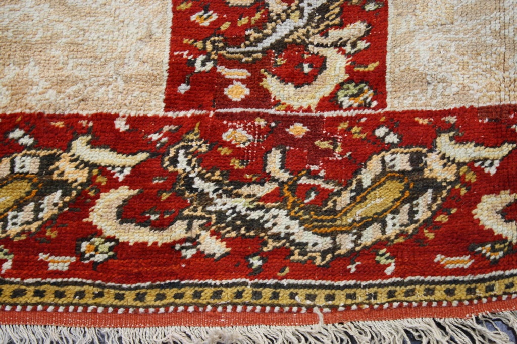 20th Century Antique Turkish Oushak Rug,  Timeless Elegance Meets Nostalgic Charm For Sale