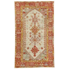 Ancien tapis turc d'Oushak de style nord-ouest