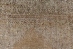 Antique Turkish Oushak Rug with Soft Camel and Muted Taupe Tones 12'0 x 18'5