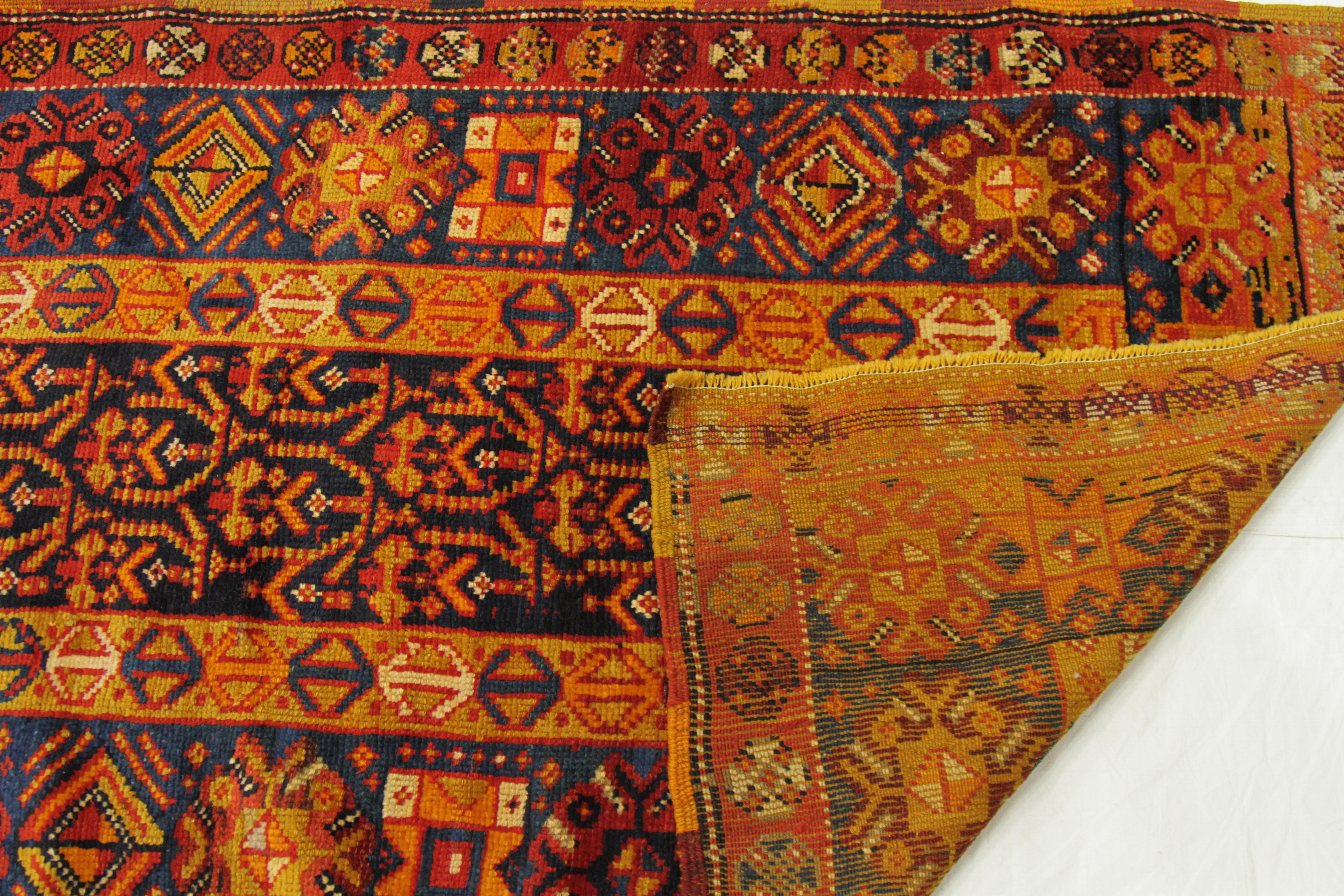 Early 20th Century Antique Turkish Oushak Rug with Stunning Geometric Patterns, circa 1910s For Sale