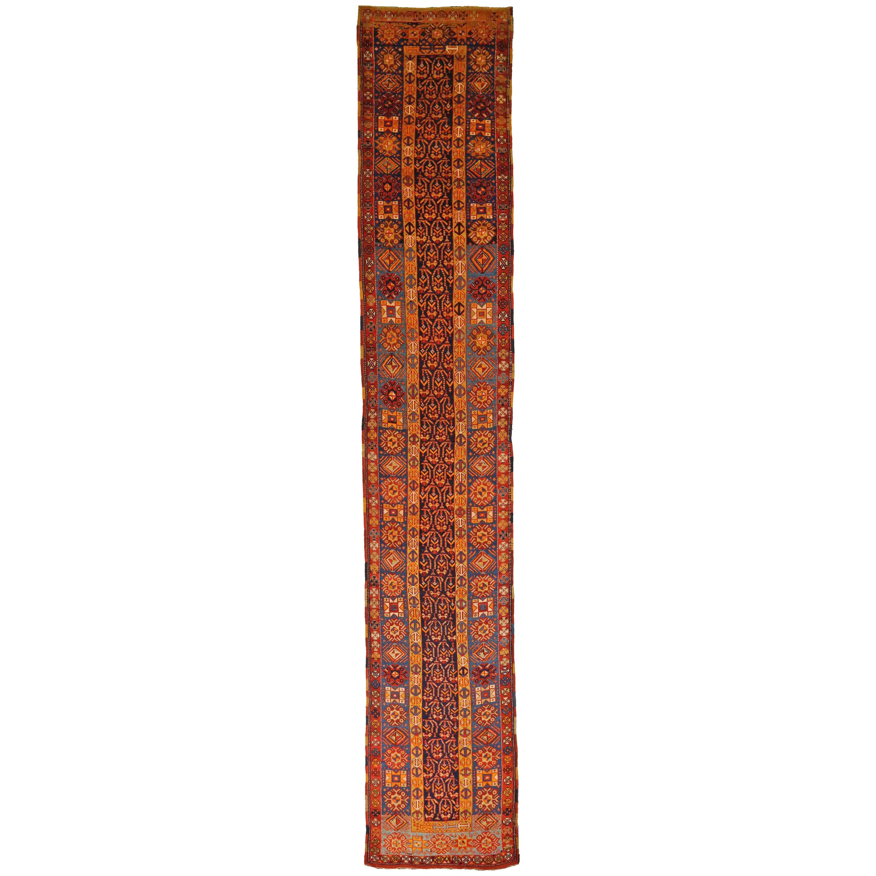 Antique Turkish Oushak Rug with Stunning Geometric Patterns, circa 1910s For Sale