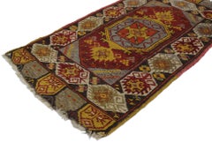 Antiker türkischer Oushak-Teppich im Stammesstil