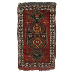 Antico tappeto turco Oushak con stile tribale
