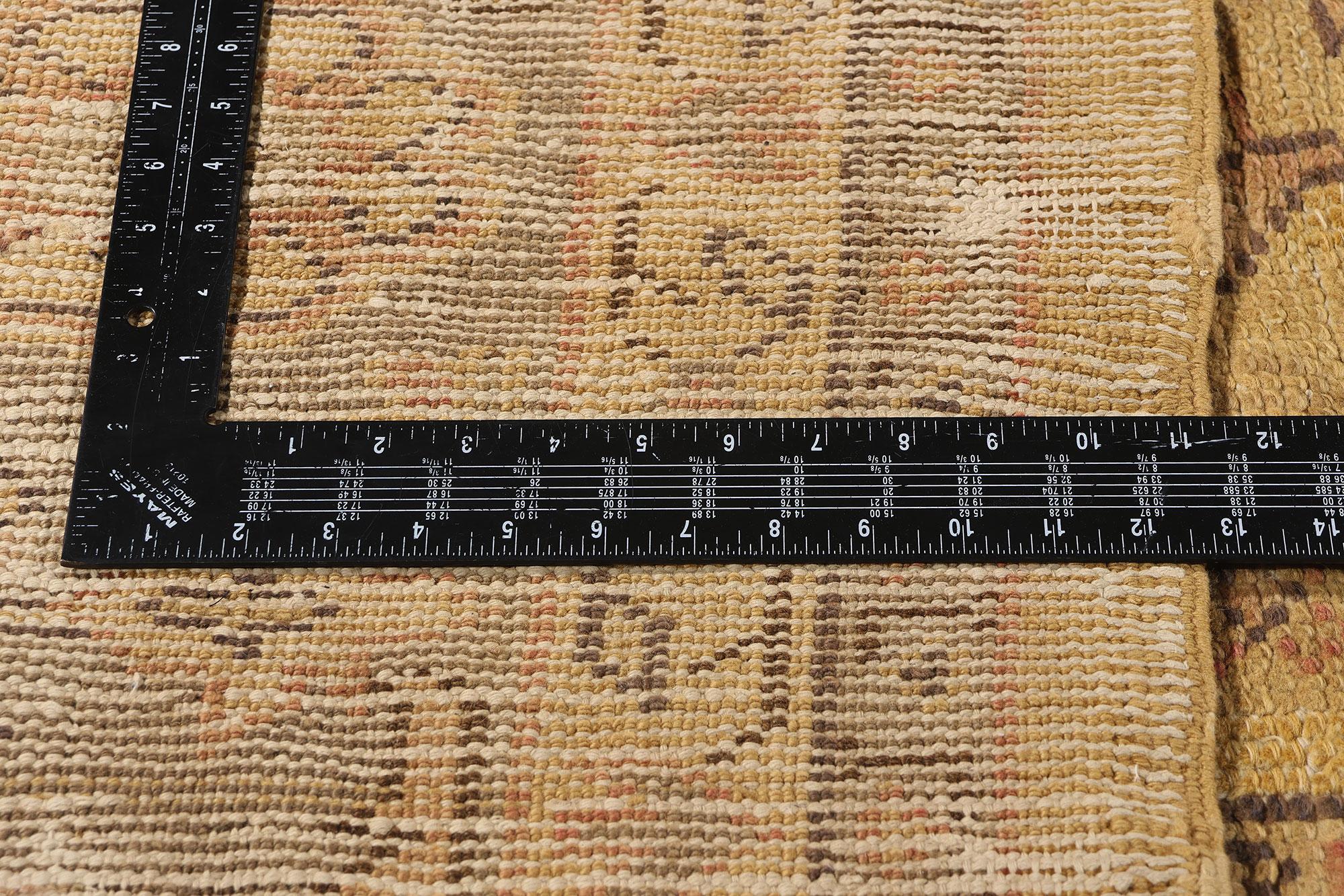 Late 19th Century Antique Turkish Oushak Rug with Warm Tuscan Style For Sale 3