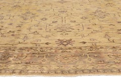 Late 19th Century Antique Turkish Oushak Rug with Warm Tuscan Style