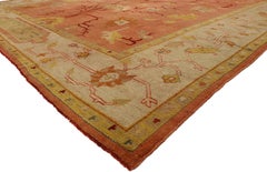 1890s Antique Turkish Oushak Rug with Tree of Life Design