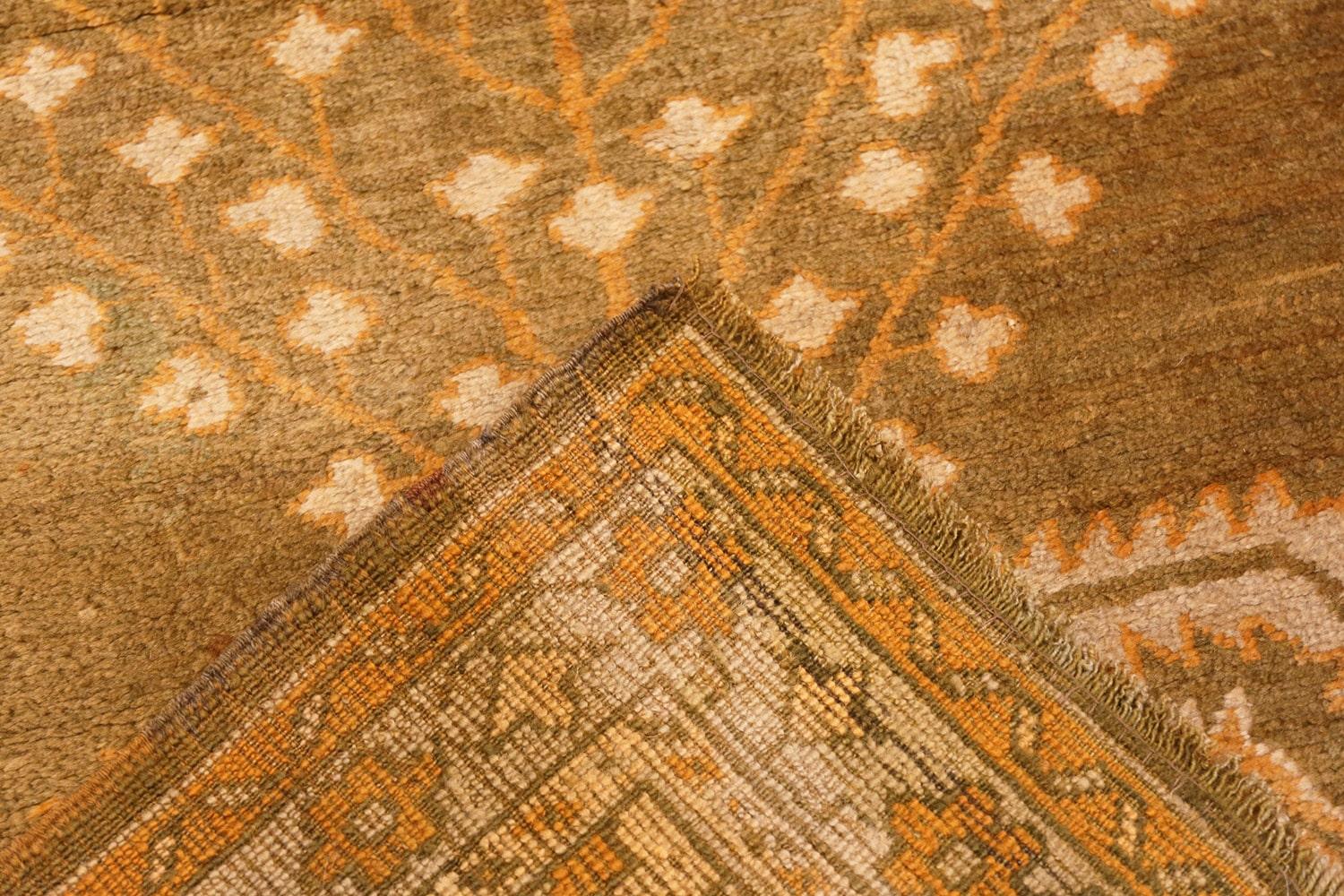 Wool Antique Turkish Oushak Runner. 3 ft 10 in x 11 ft 10 in For Sale