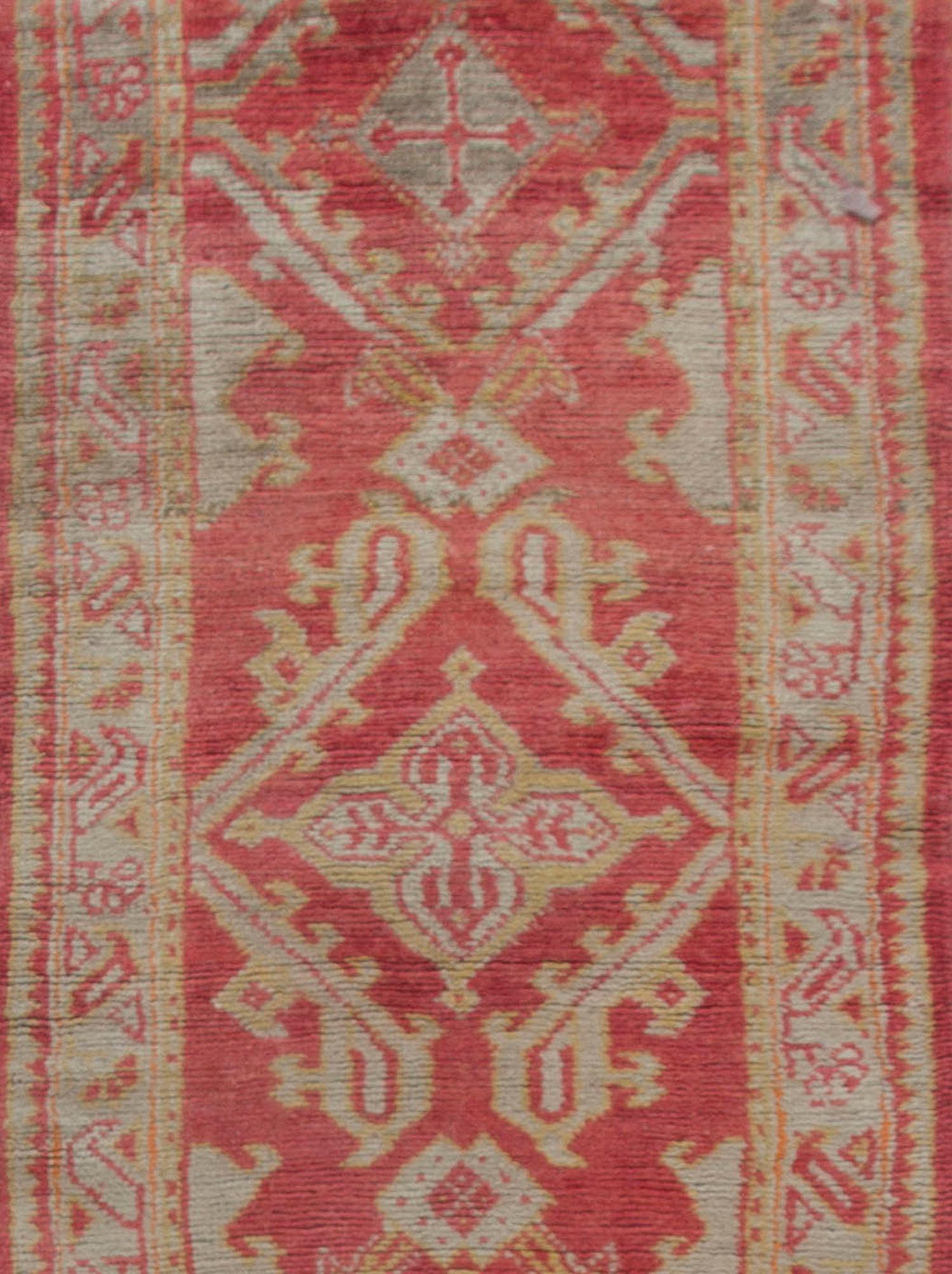 Antique Turkish Oushak Runner, circa 1900  2'11 x 12' In Good Condition For Sale In New York, NY