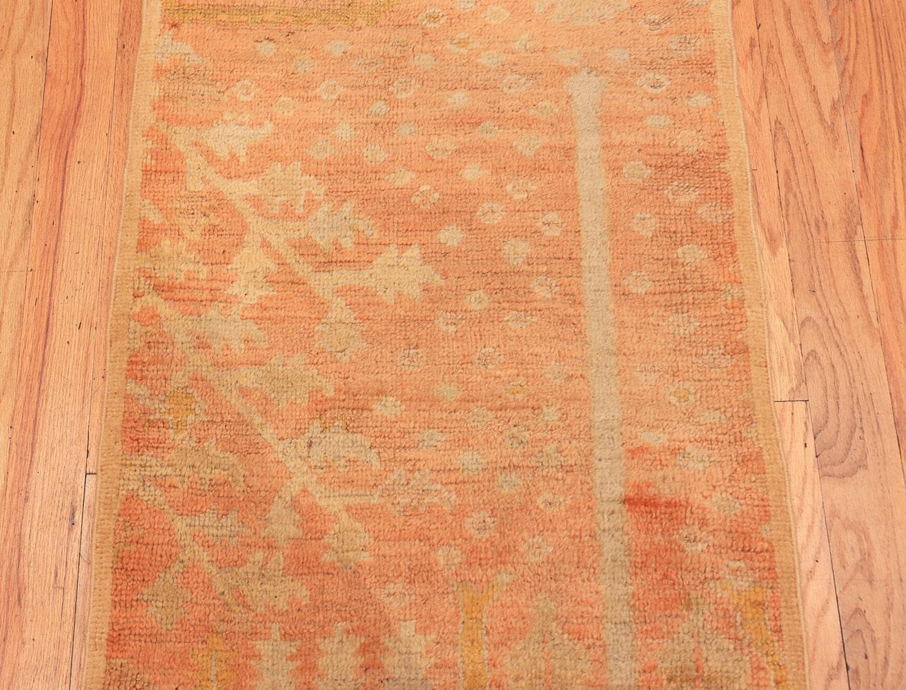 Antique Turkish Oushak Runner Rug In Fair Condition In New York, NY