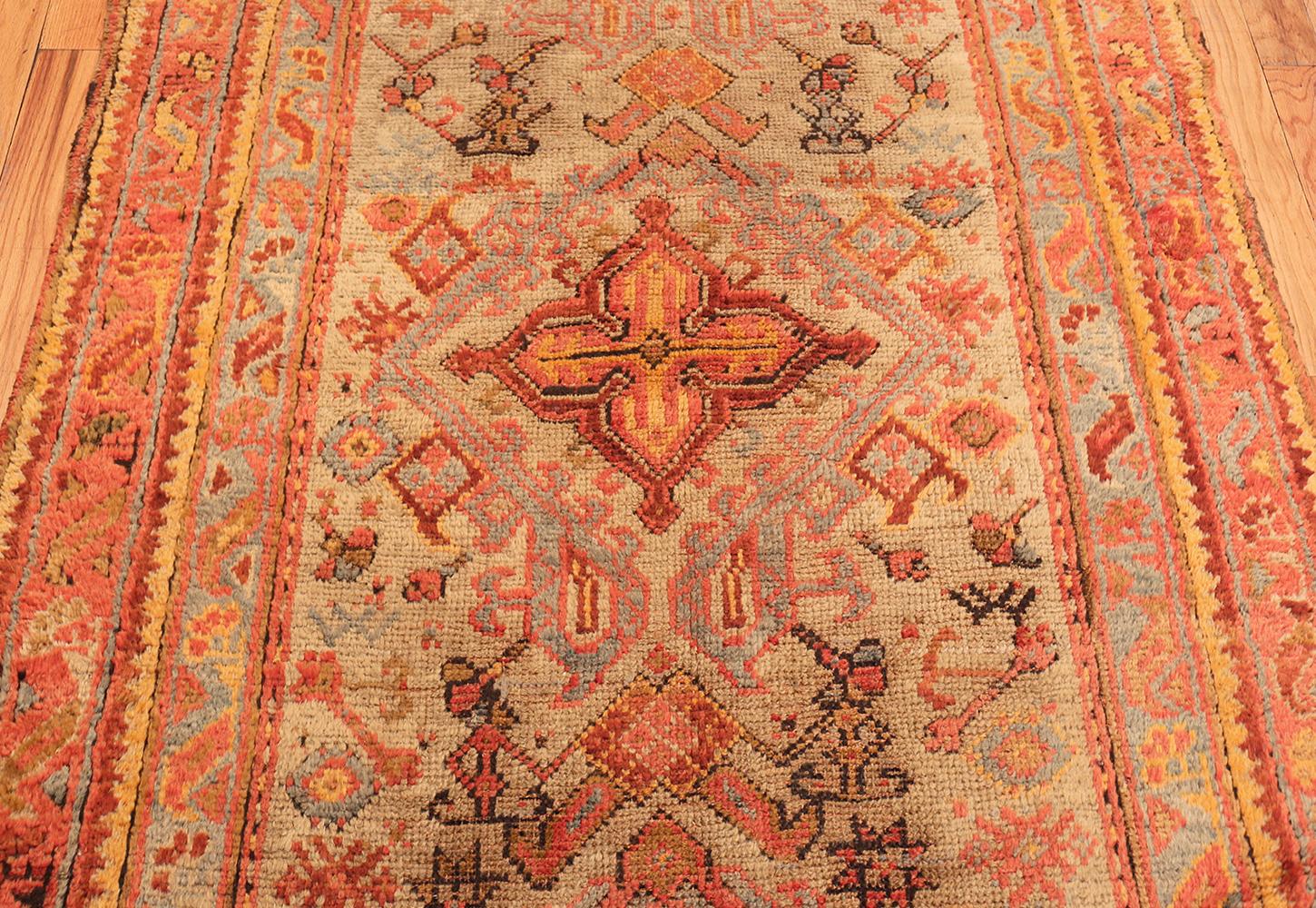 Antique Turkish Oushak Runner Rug In Good Condition In New York, NY