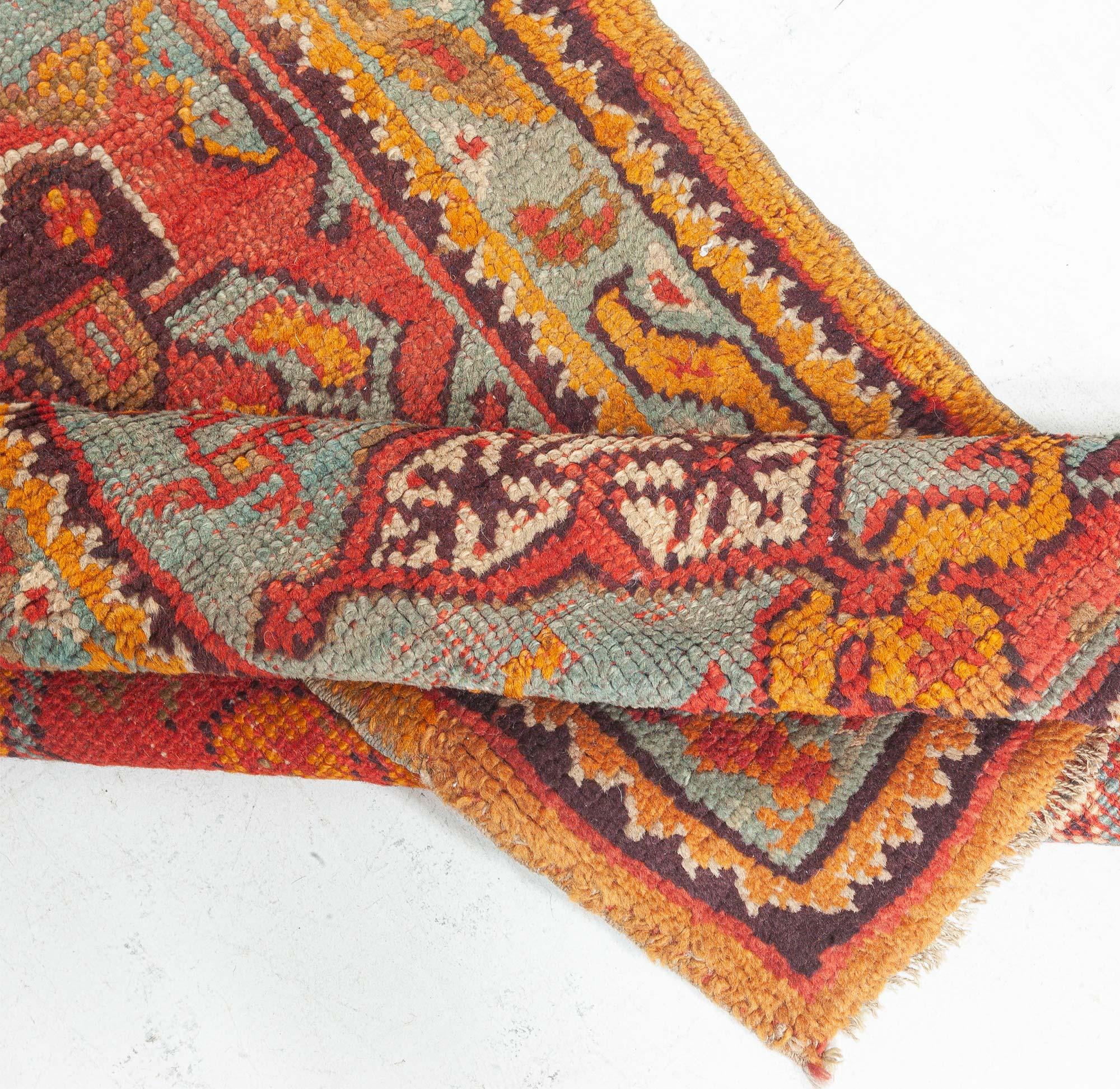 Antique Turkish Oushak Runner (Size Adjusted) In Good Condition For Sale In New York, NY