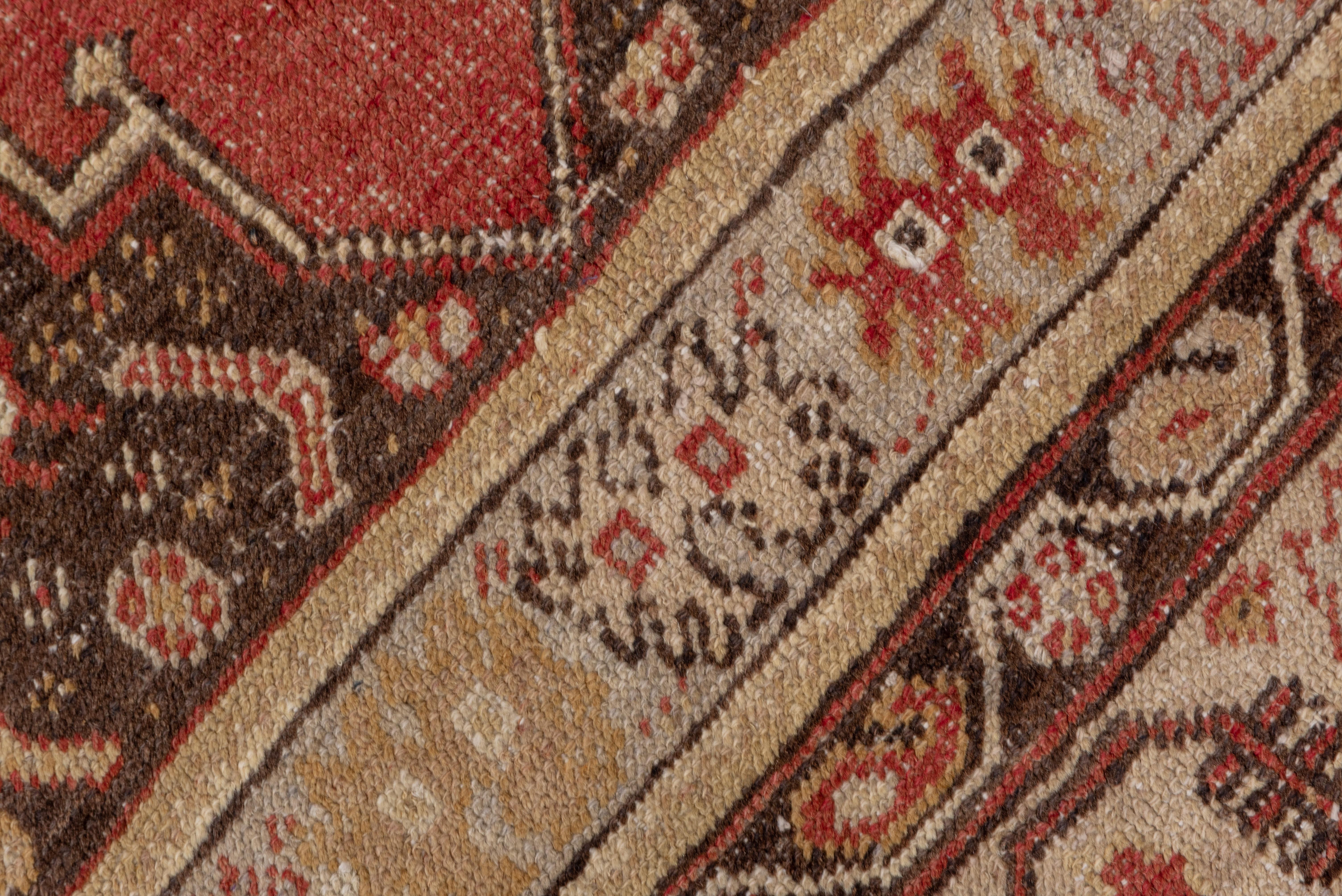 Antique Turkish Oushak Scatter Rug, circa 1920s In Good Condition In New York, NY