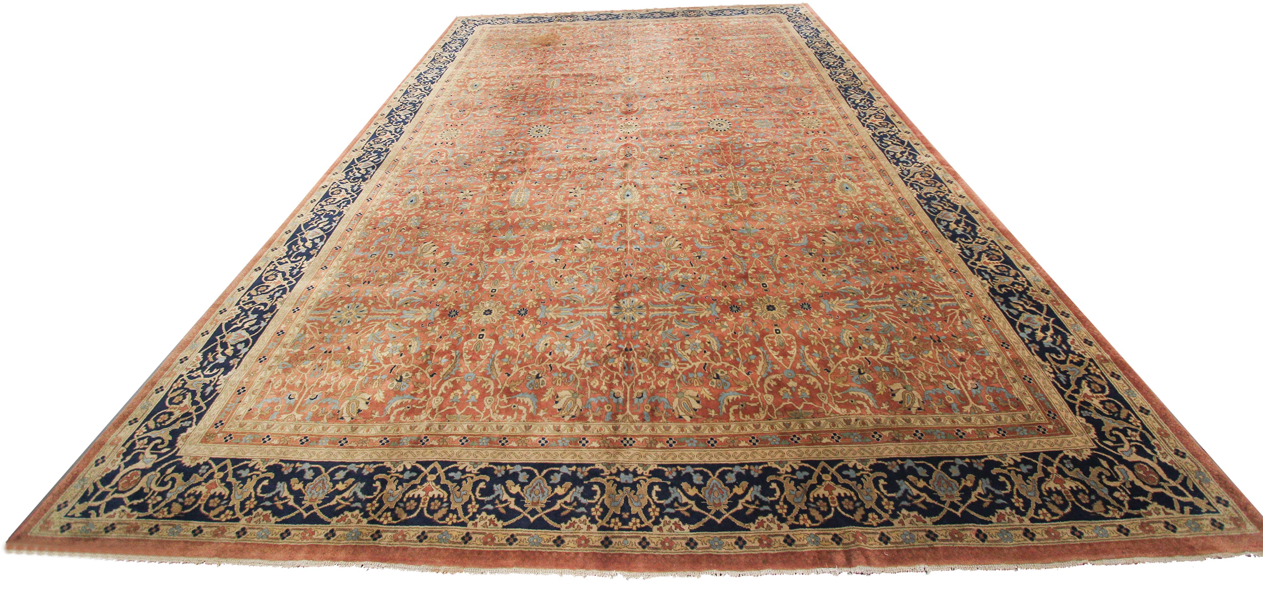 Antique Turkish Oushak Sivas Fine Geometric Overall Rug 11x16 1900 328cm x 457cm In Good Condition For Sale In New York, NY