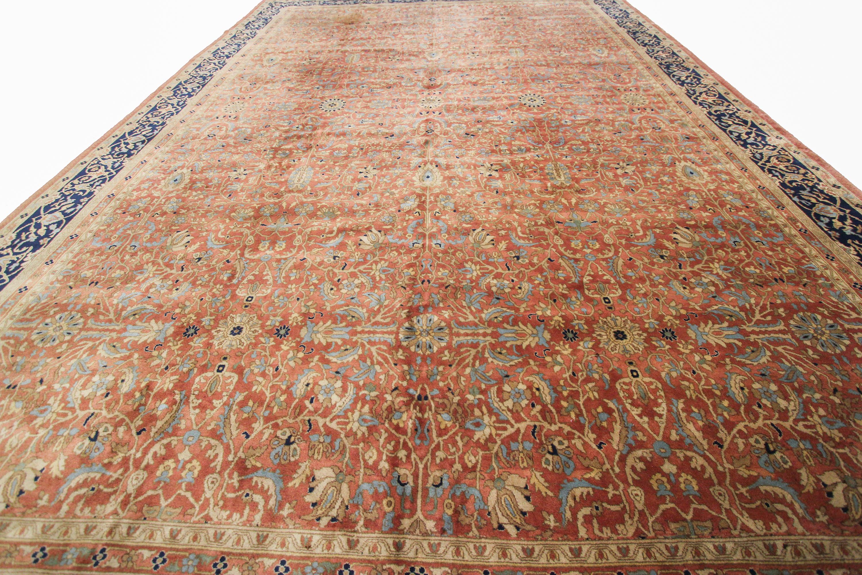 Early 20th Century Antique Turkish Oushak Sivas Fine Geometric Overall Rug 11x16 1900 328cm x 457cm For Sale