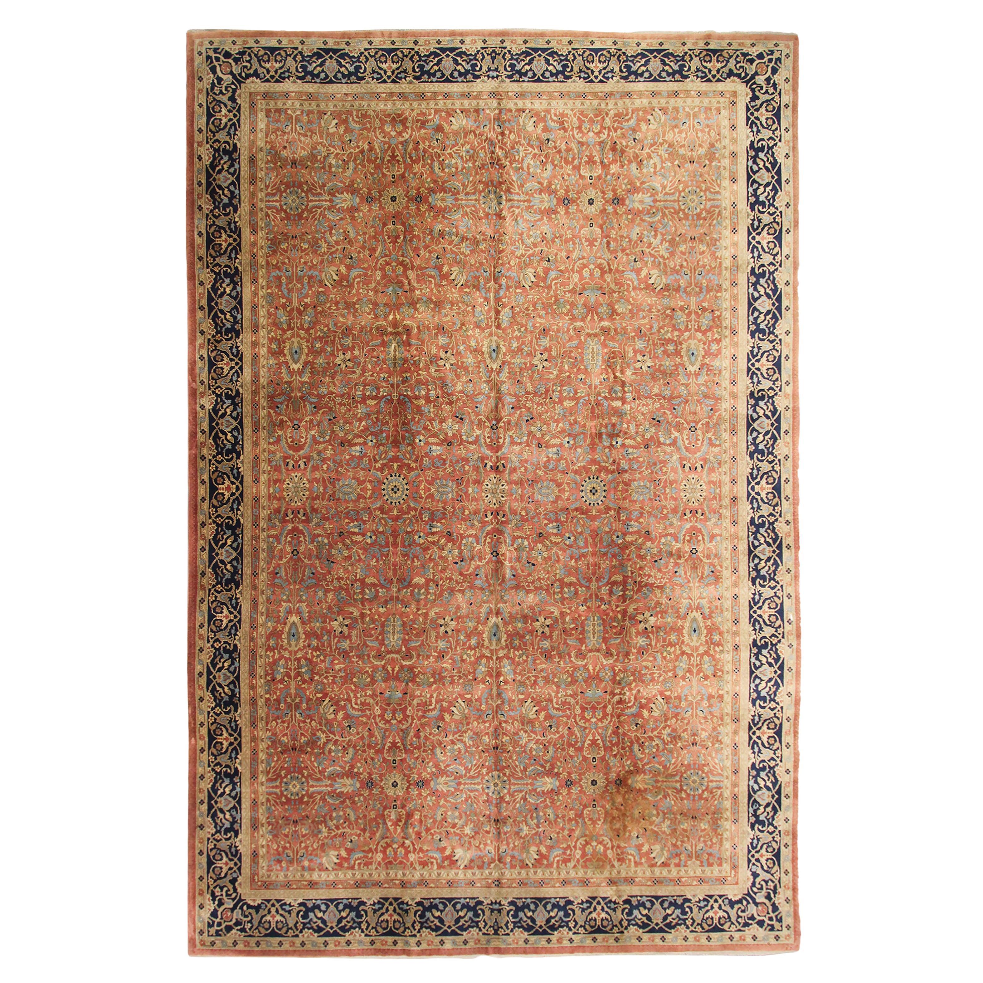 Antiker türkischer Oushak Sivas feiner geometrischer Overall-Teppich 11x16 1900 328cm x 457cm im Angebot