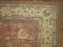 Alfombra cuadrada antigua turca Oushak