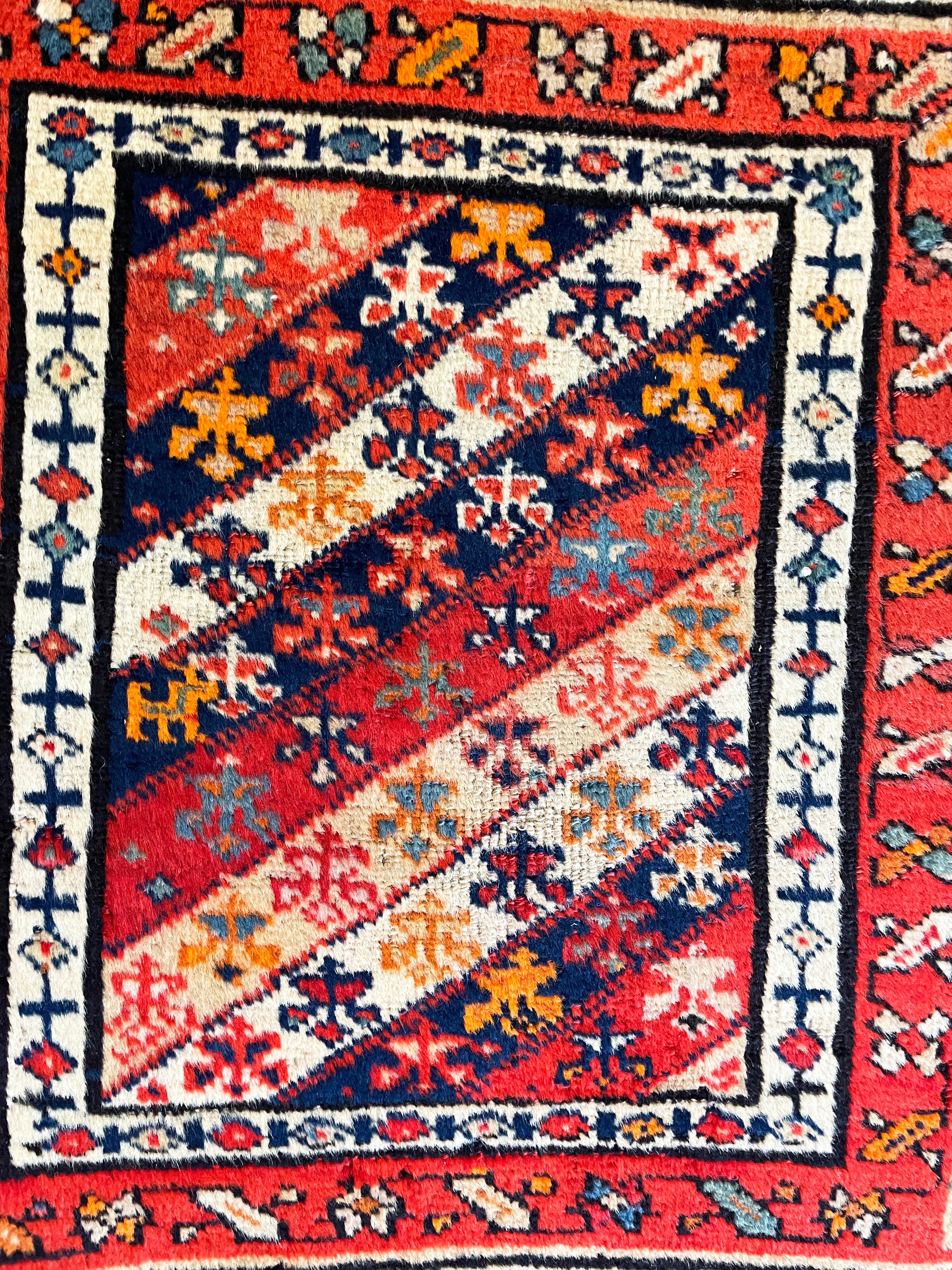 Antiguo  Alfombra turca Oushak Yastik Anatolia, Inusual Anudado a mano en venta