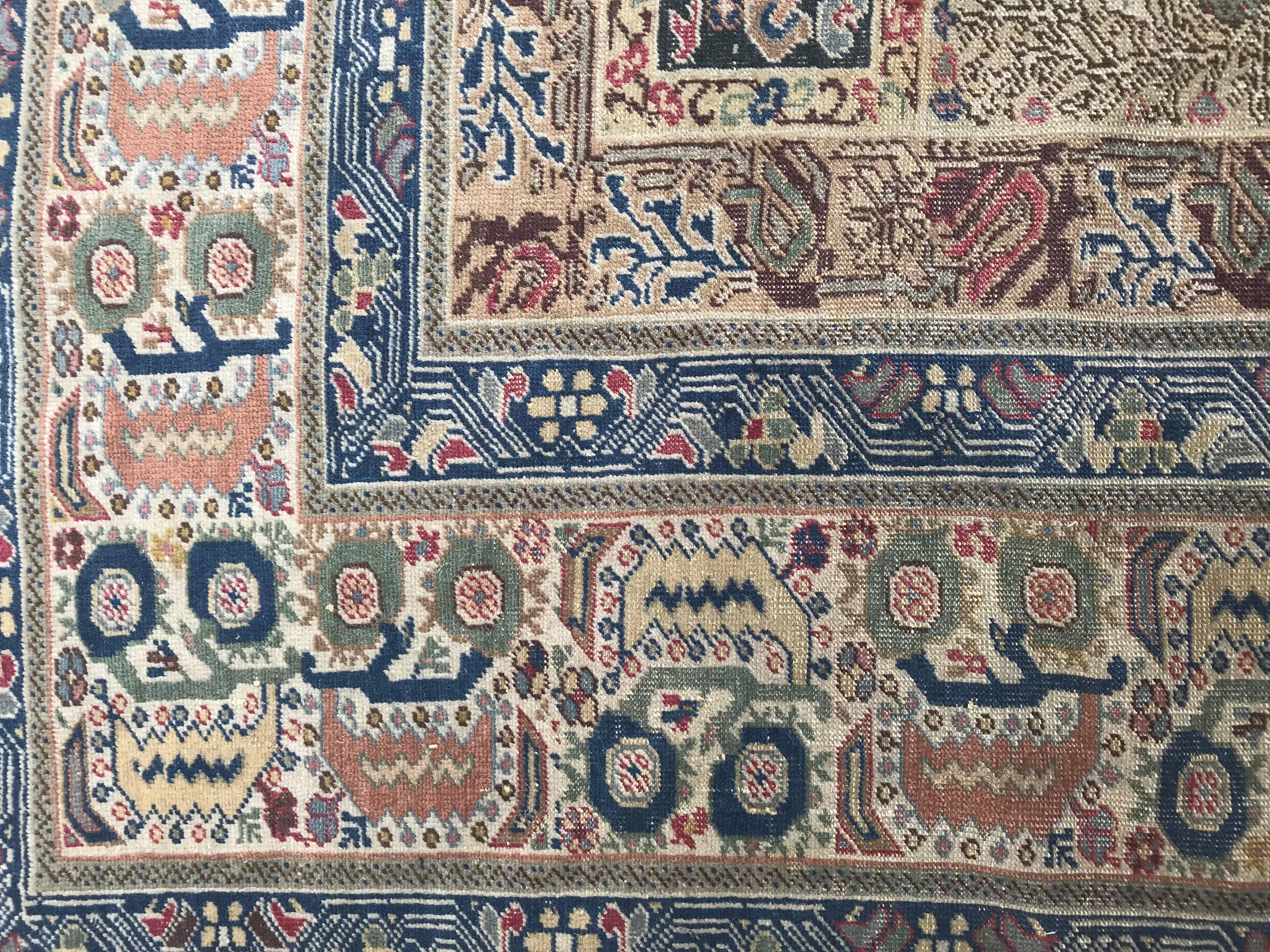 Antique Turkish Panderma 19th Century Prayer Rug In Fair Condition In Saint Ouen, FR