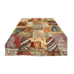 Antique Turkish Patchwork 8X10 Multicolored Handmade Area Rug