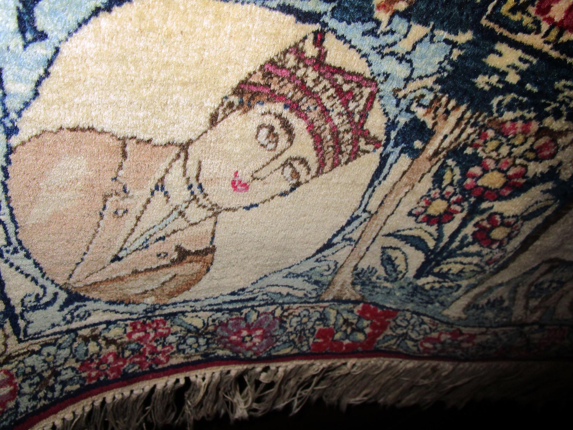Antiker türkischer malerischer Erinnerungs-Teppich (Frühes 20. Jahrhundert) im Angebot