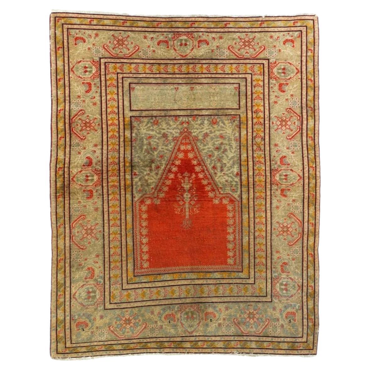 Antique Turkish Prayer 4'6'' x 5'9''