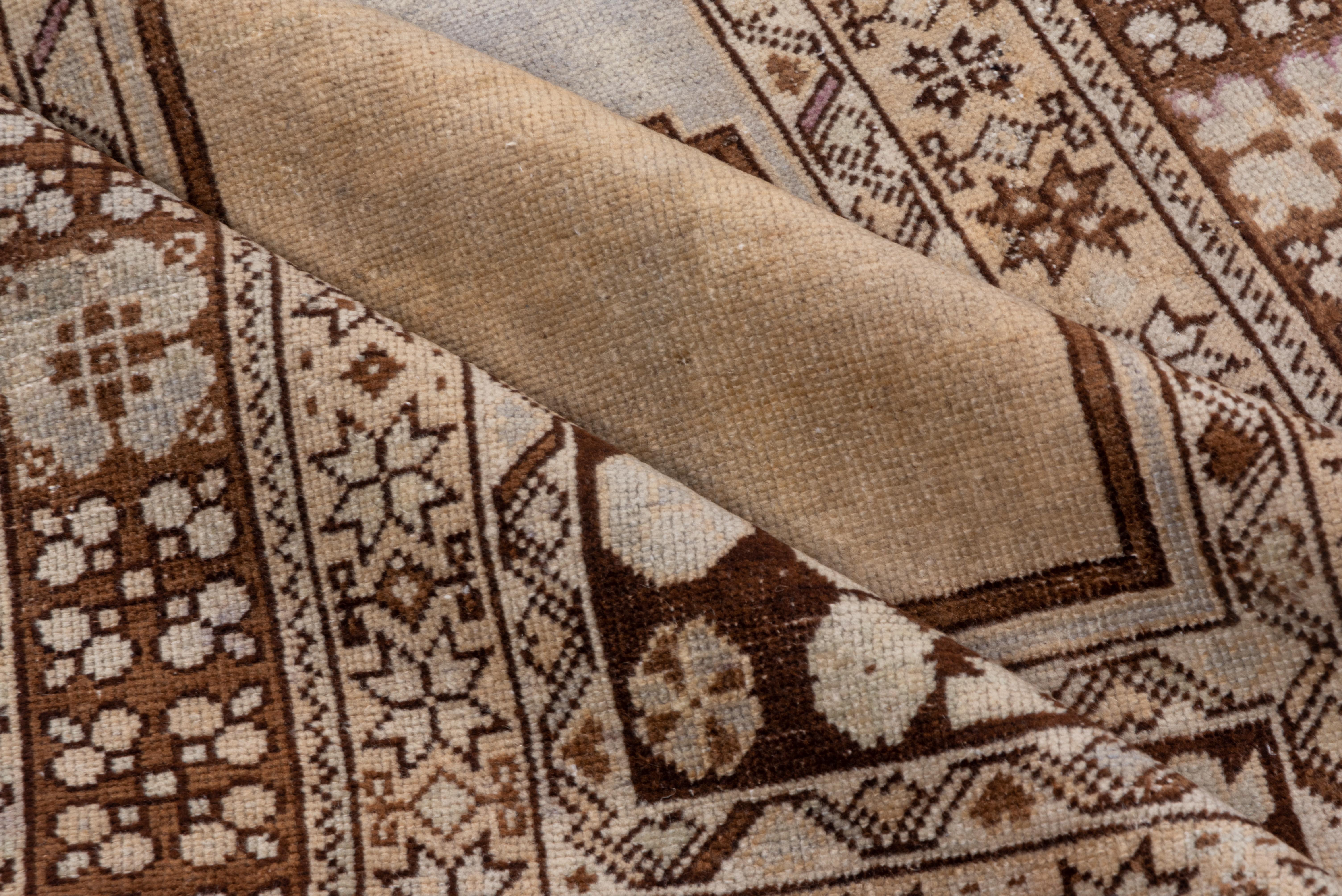 Hand-Knotted Antique Turkish Prayer Rug, Light Palette For Sale