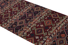 Antique Turkish Red and Blue Multi-Color Wool Kilim Rug by Rug & Kilim