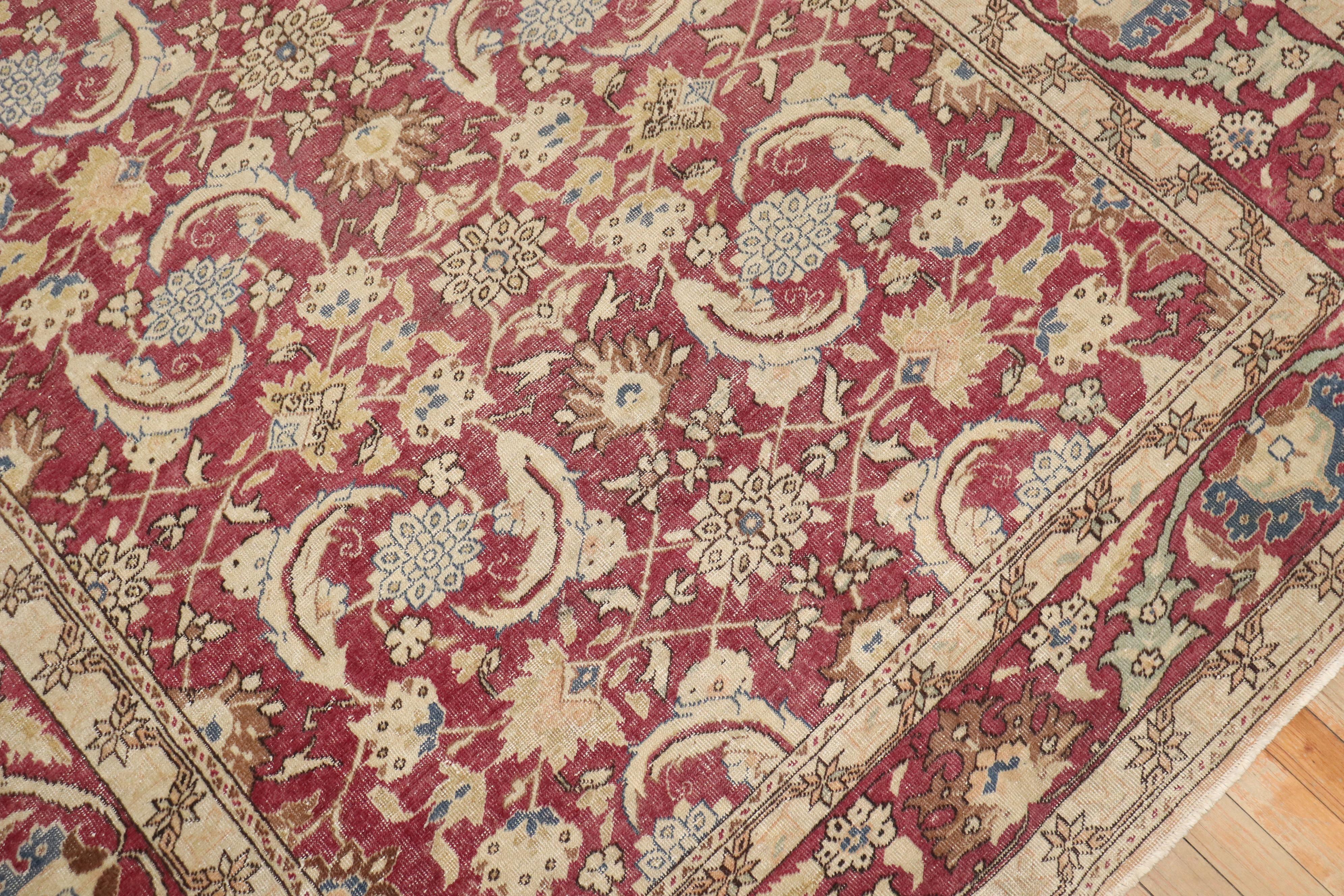Asian Zabihi Collection Vintage Turkish Room Carpet For Sale