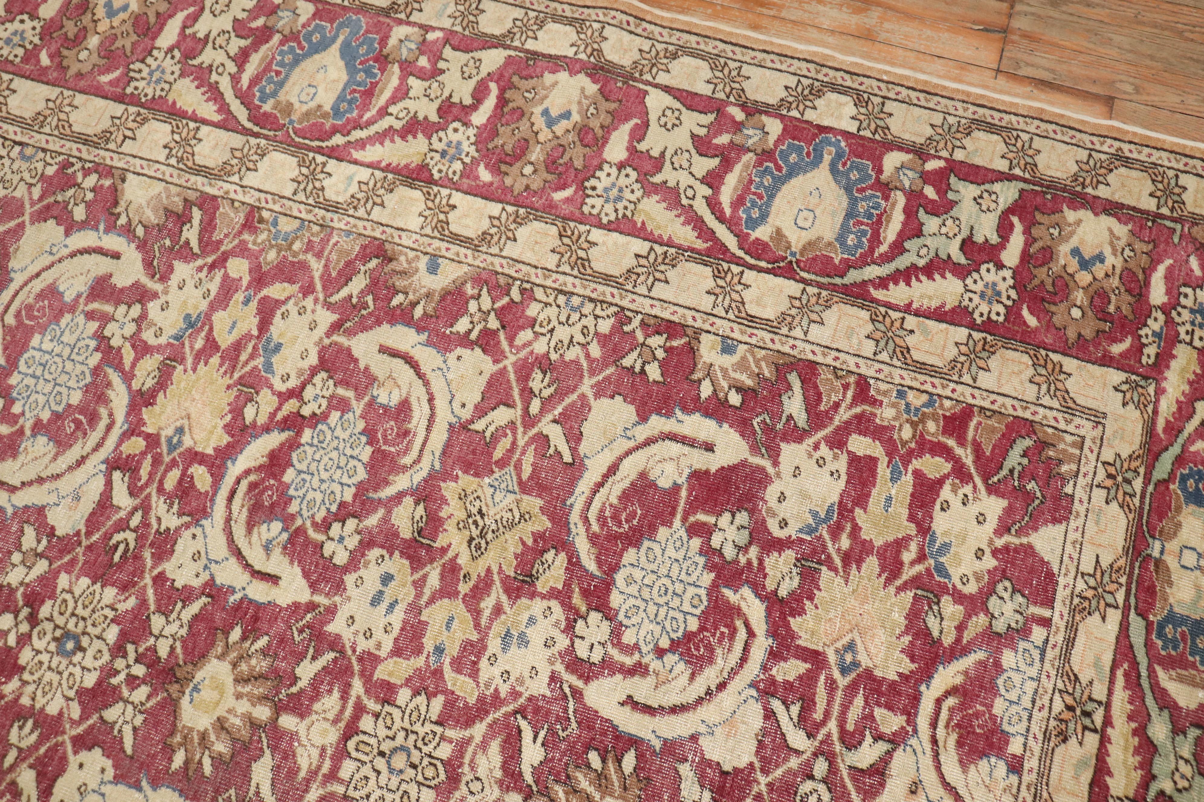 Zabihi Collection Vintage Turkish Room Carpet For Sale 1