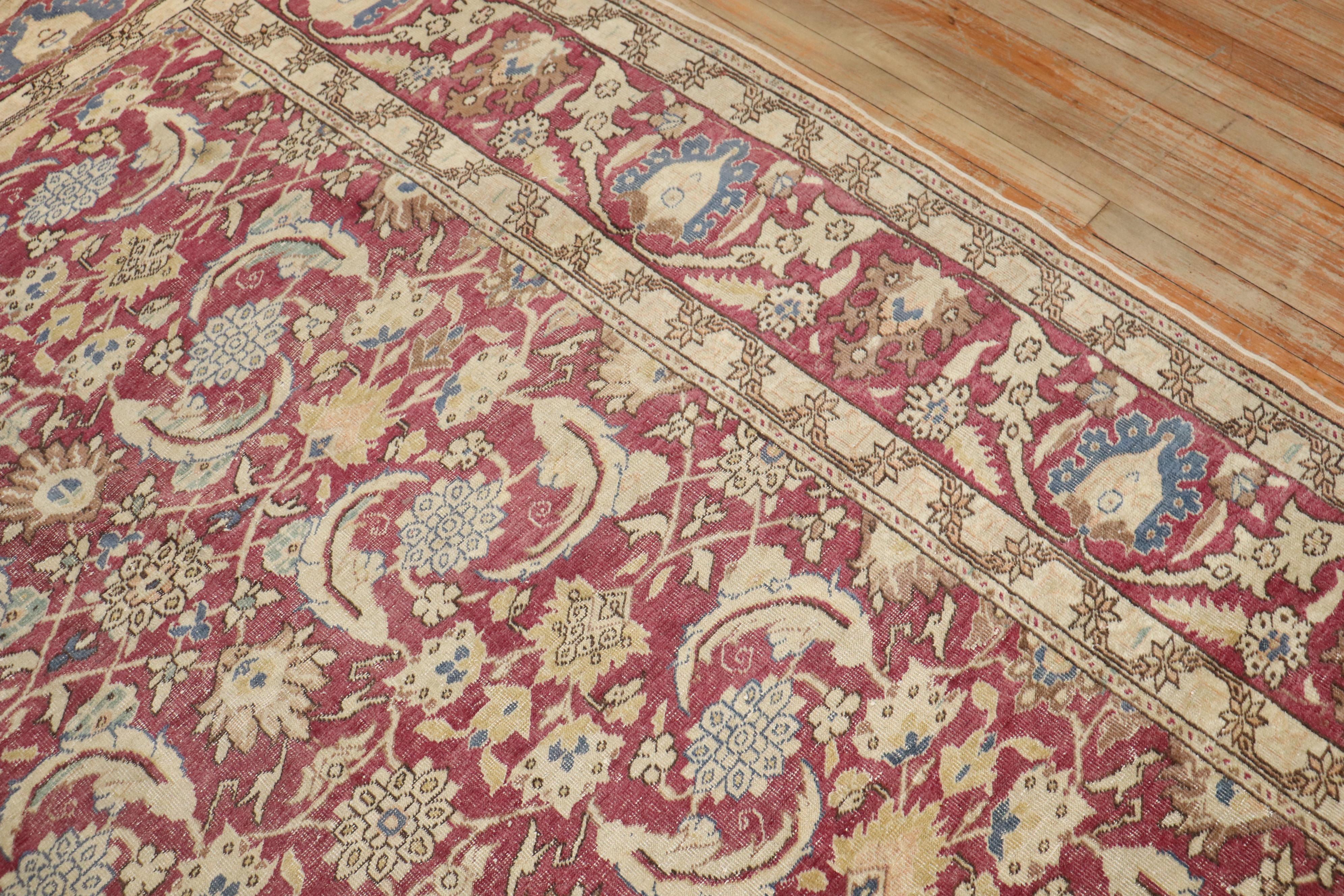 Zabihi Collection Vintage Turkish Room Carpet For Sale 2